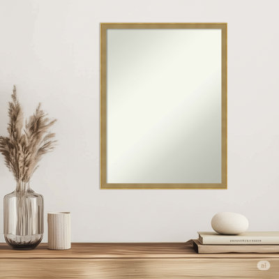 Incline Non-Beveled Wood Framed Wall Mirror