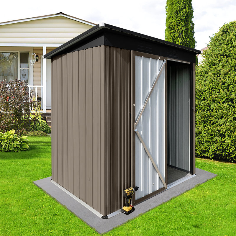 Remise de jardin en métal 5 pi 4 pi - porte verrouillable