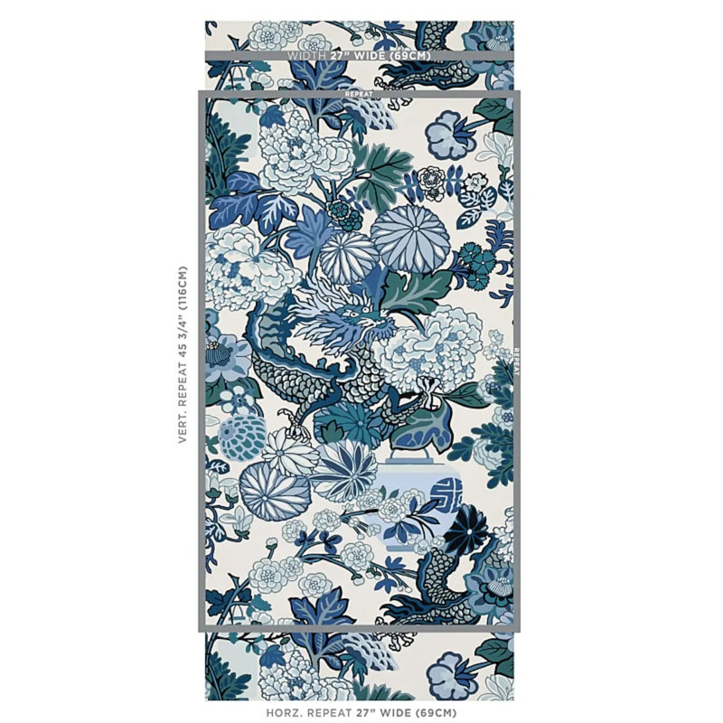 Chiang Mai Dragon Wallpaper, China Blue