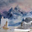 Murale aquarelle Ethereal Alpine Peaks-123038810