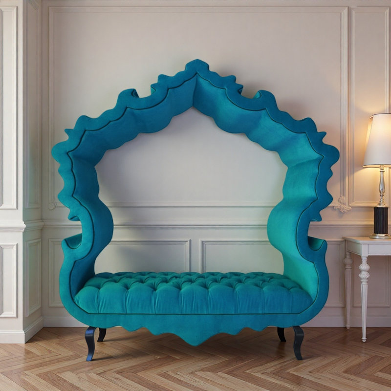 Fauteuil inclinable de forme non conventionnelle, Bleu