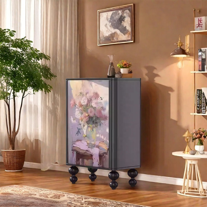 Storage Cabinet with Ash Wood Frame