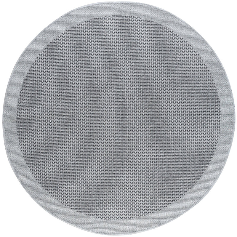 Tapis gris moderne Wallaston, Rond 5 pi 1 po