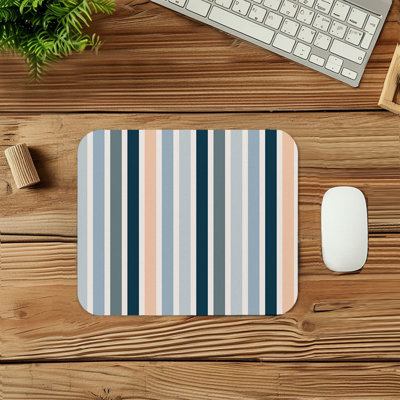 Abstract Boho Stripes Bohemian Gaming Cute Office Laptop Desk Pad Gift Mat Square Rectangle Non-Slip Mousepad