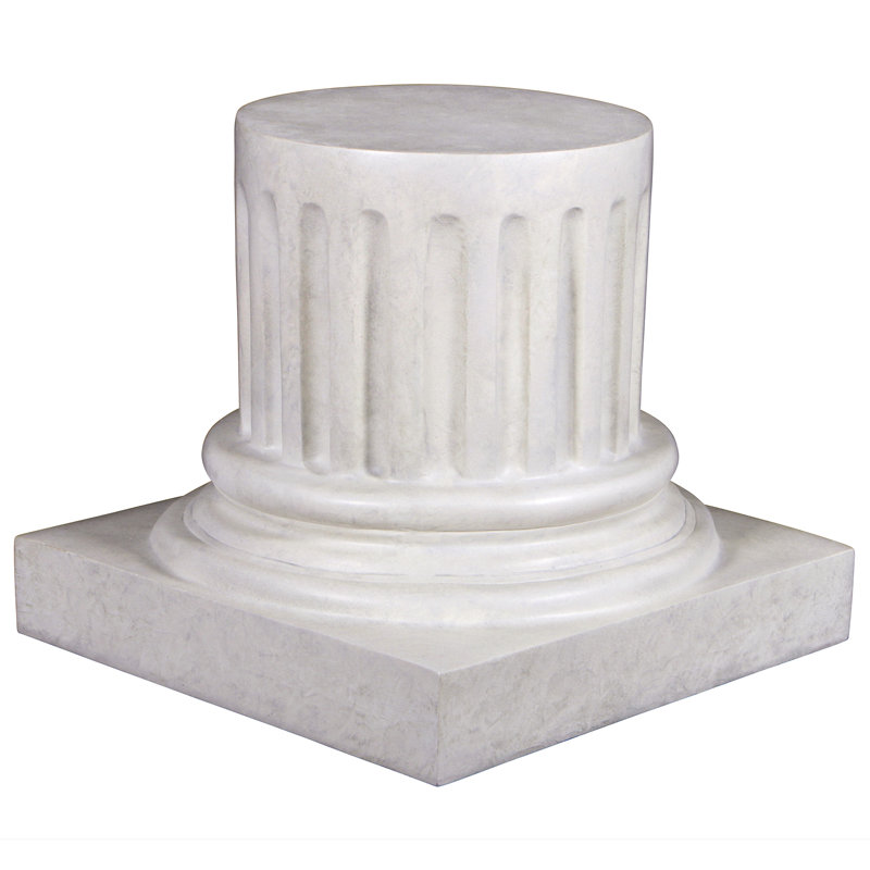 Piédestal colonne romaine Empire, H 15 po x l 17 po x P 17 po