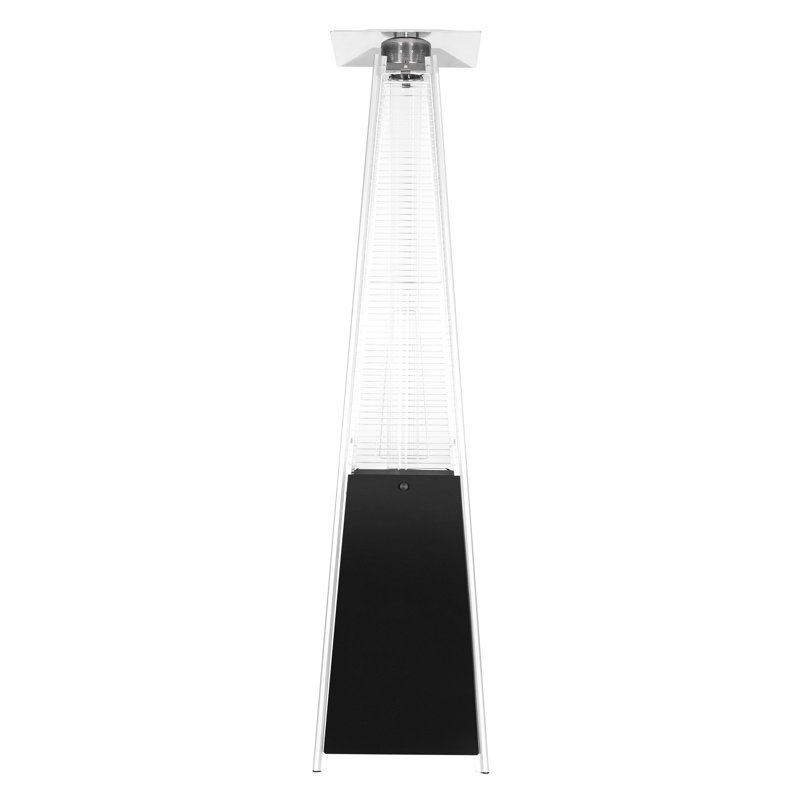 Outdoor 48,000 BTU Pyramid Propane Gas Patio Heater with Wheels, Removable Iron Heater for Garden and Backyard