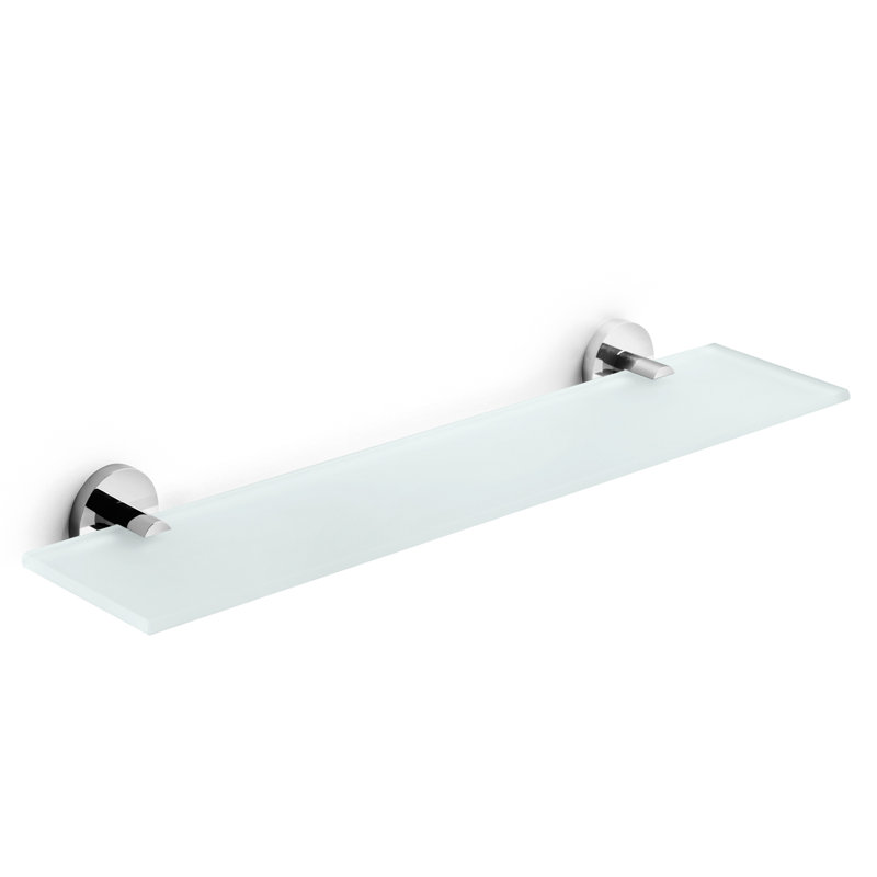 Duemila Glass Bracket Shelf, 1" H x 15.4" W x 5" D