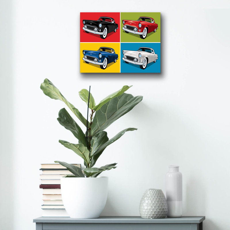 «1956 Thunderbird Classic Car» par Ron Magnes, H 12 po x l 16 po x P 0,13 po