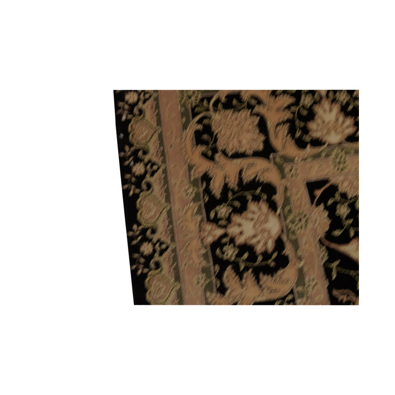 Hand-Knotted High-Quality Black Area Rug