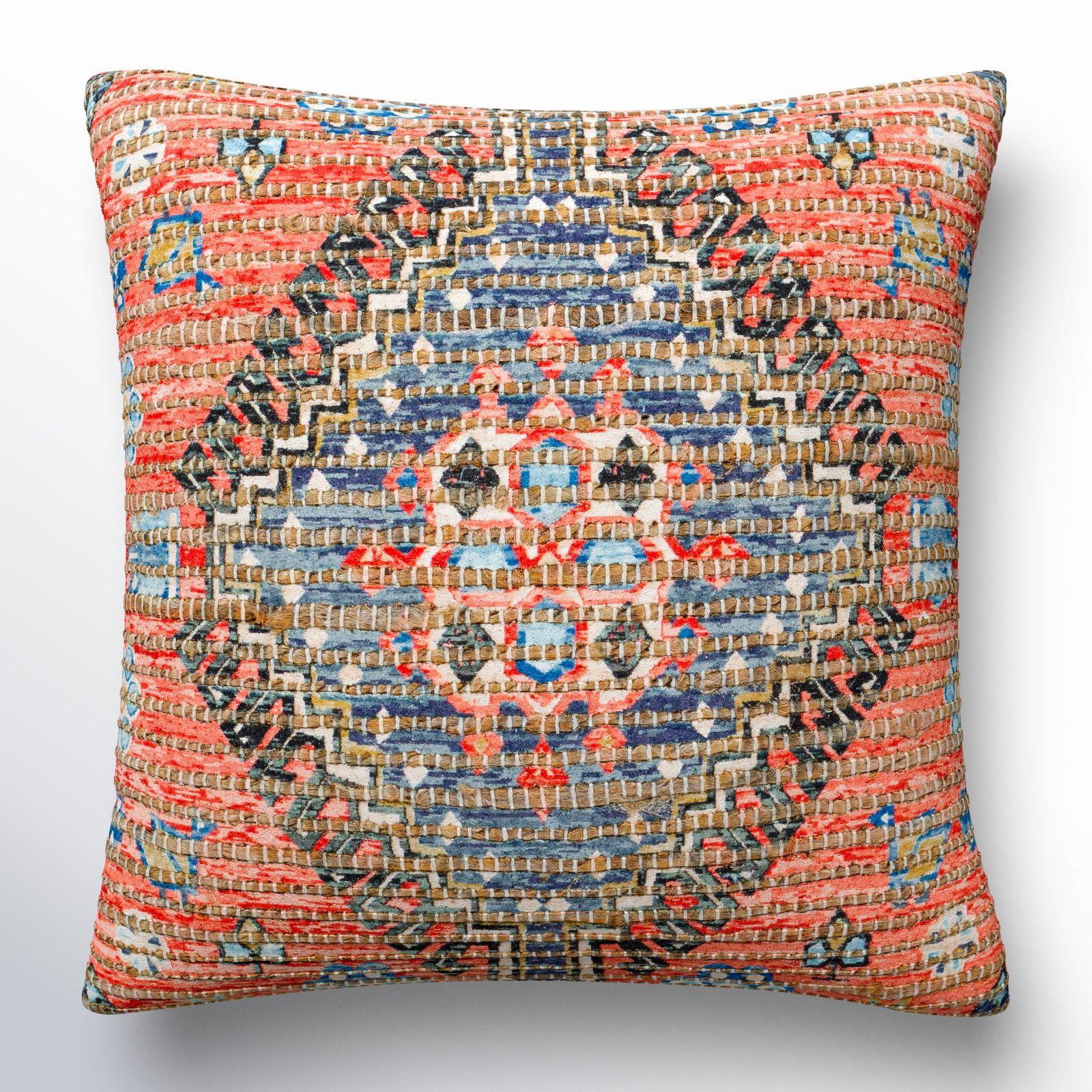 Vince Geometric Jute Blend Throw Pillow, Pillow Cover Only - No Insert