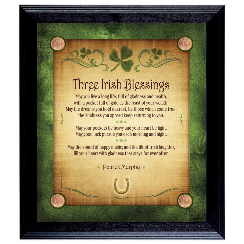 Cadre mural personnalisé Three Irish Blessings, Oui