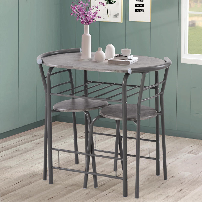 Ruma 2 - Person Dining Set, Grey, Grey, Grey
