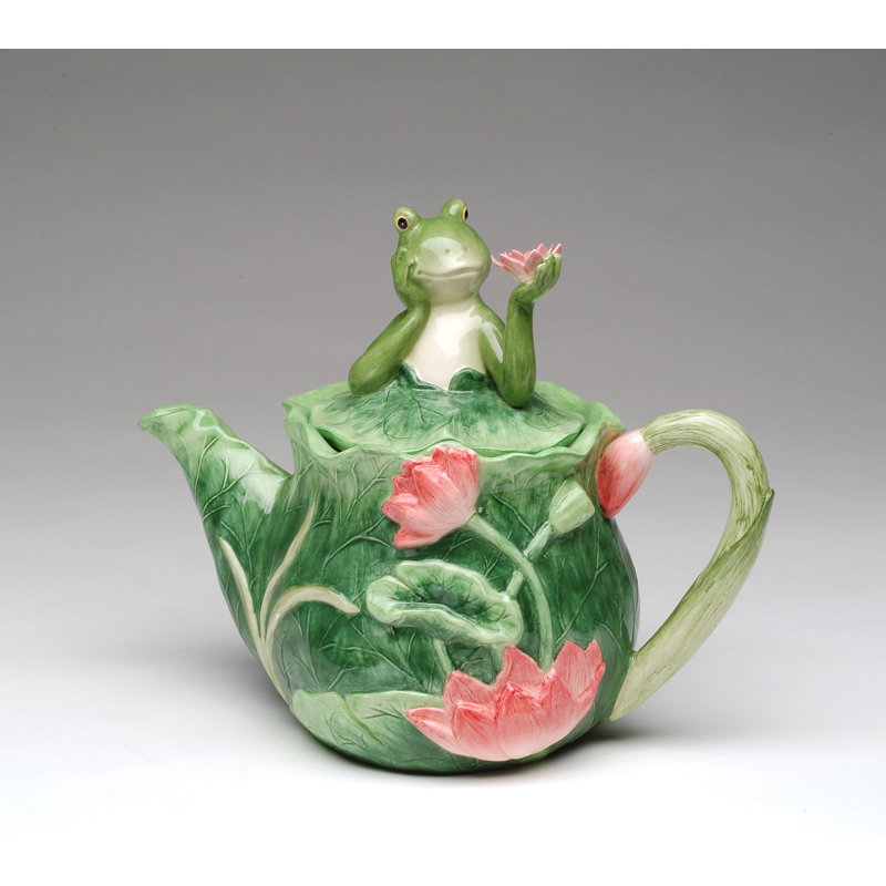 Théière grenouille en céramique