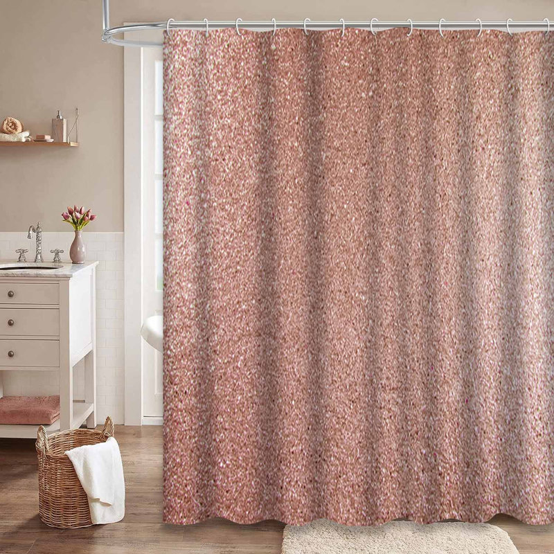 Rideau de douche Festive Rose Sparkle Shine, L 72 po x l 78 po
