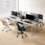 Chaise de bureau avec roulettes Chaise de travail Siège pivotant réglable avec accoudoirs fixes en similicuir et chaises de bureau pour bureau personnel-523860941