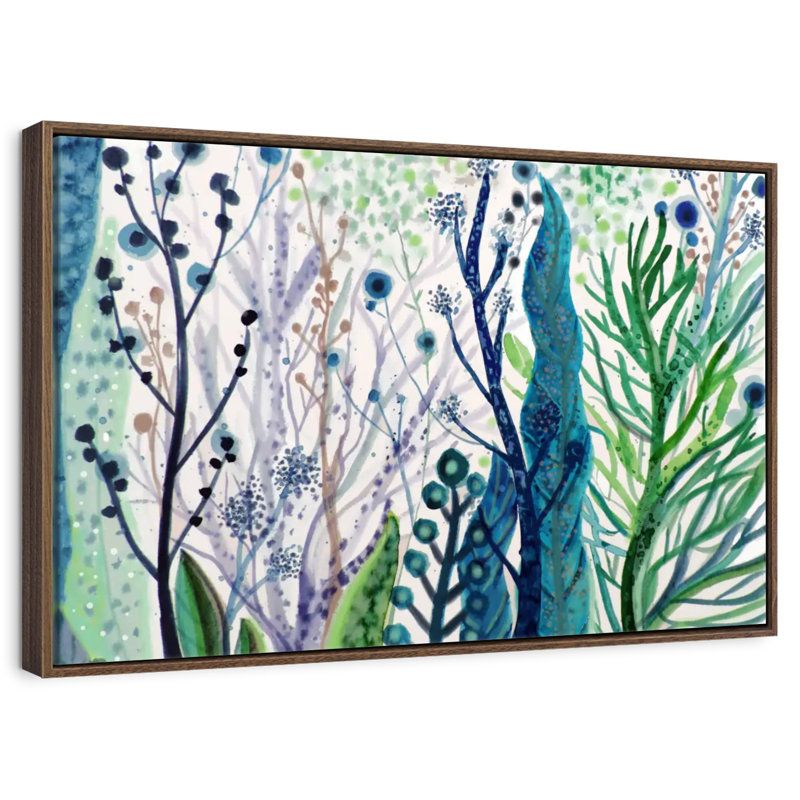 Algae, 25" X 17", Floating Frame Walnut