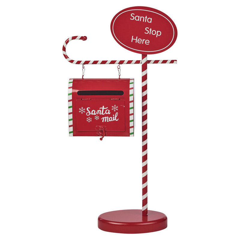 Metal & Wood Post Mounted Post Box