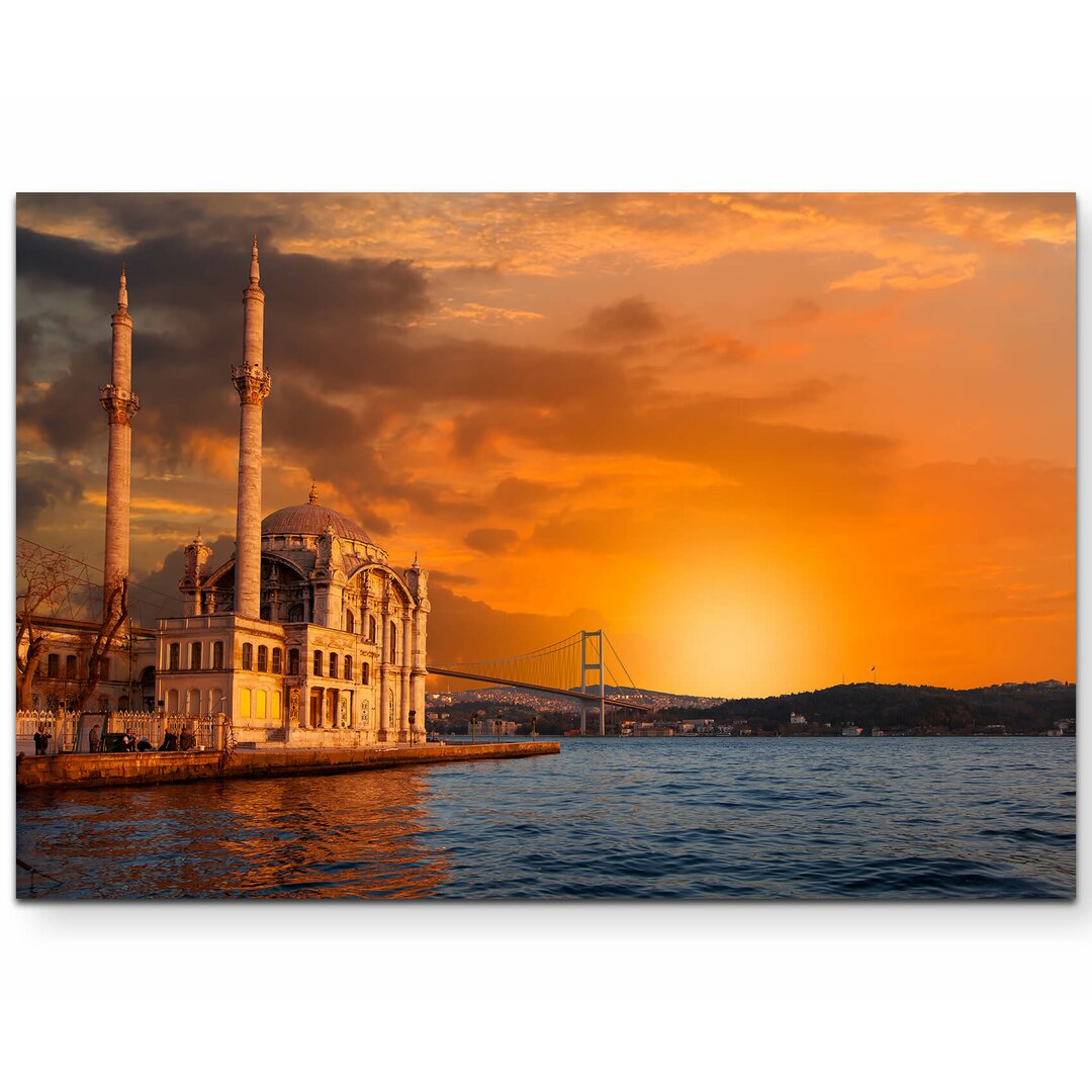 Leinwandbild Ortaköy-Moschee bei Dämmerung – Istanbul