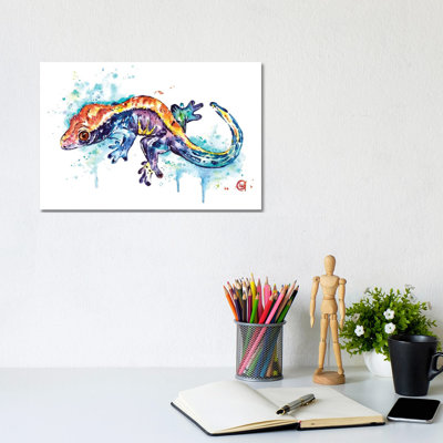 Gecko 1 Piece Wrapped Canvas Painting