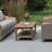 Carlton 44" W 23.5" D Solid Teak Outdoor Coffee Table with Wicker Shelf