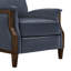 Liauro 32.3" Wide Genuine Leather Manual Push Back Recliner with Solid Wood Handrail-1861151443
