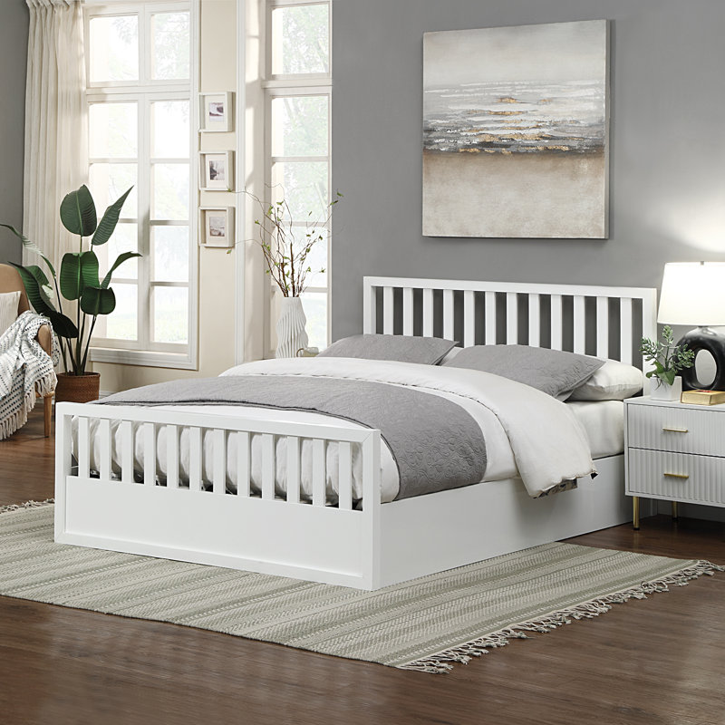 Ottoman Storage Bed, Kingsize (5'), White