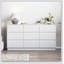 Commode 9 tiroirs pour chambre à coucher avec grands tiroirs, commode en bois, grande commode de plancher, long meuble télé moderne, table d'appoint de rangement Mid-Century-755772044