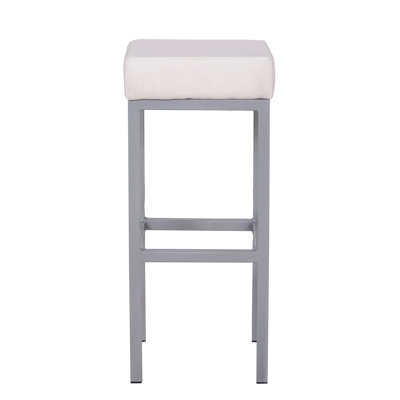 Cordish Yes Upholstered Faux Leather Bar Stool with Steel Frame