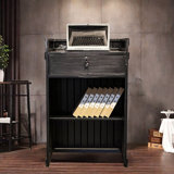 Black Standard Iron Reception Desk