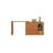 Retro Solid Wood Dressing Table and Cabinet with Extendable Dressing Table