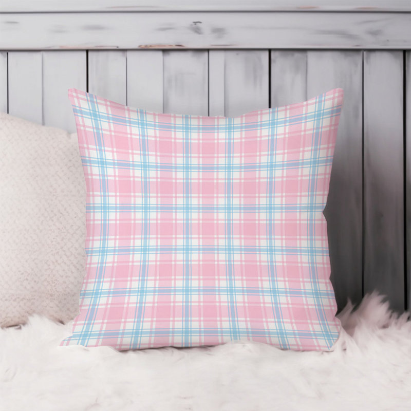 Plaid XVII Modern Pink, 20" H x 20" W
