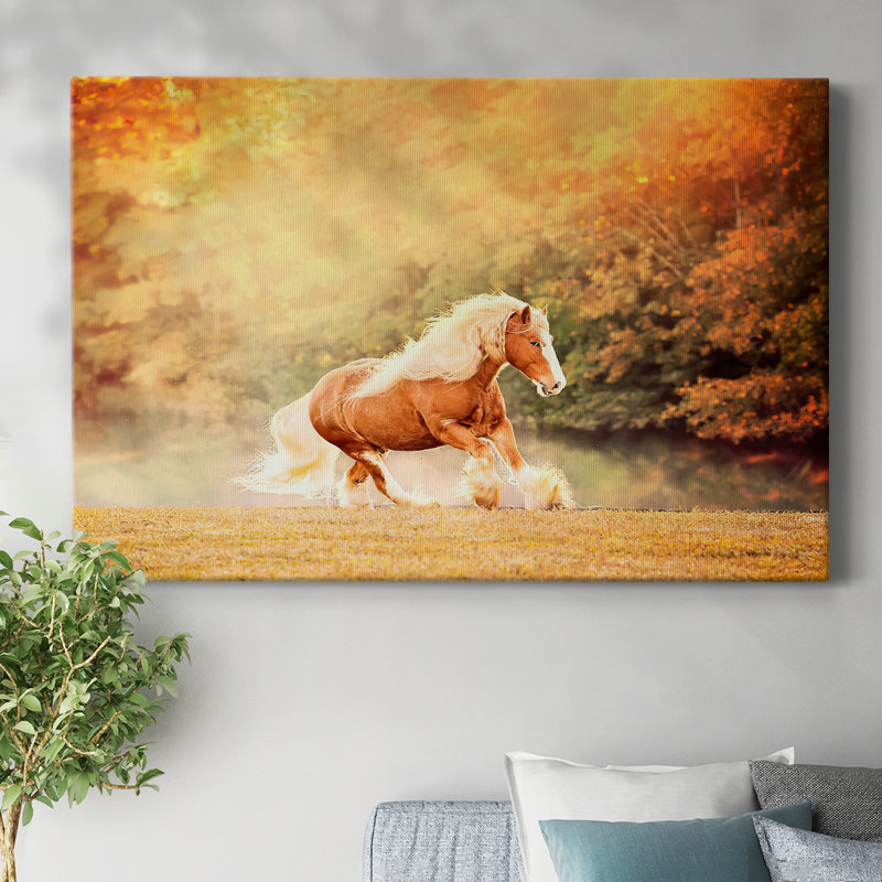 «Horse Motion II», toile tendue avec châssis, H 8 po x l 12 po