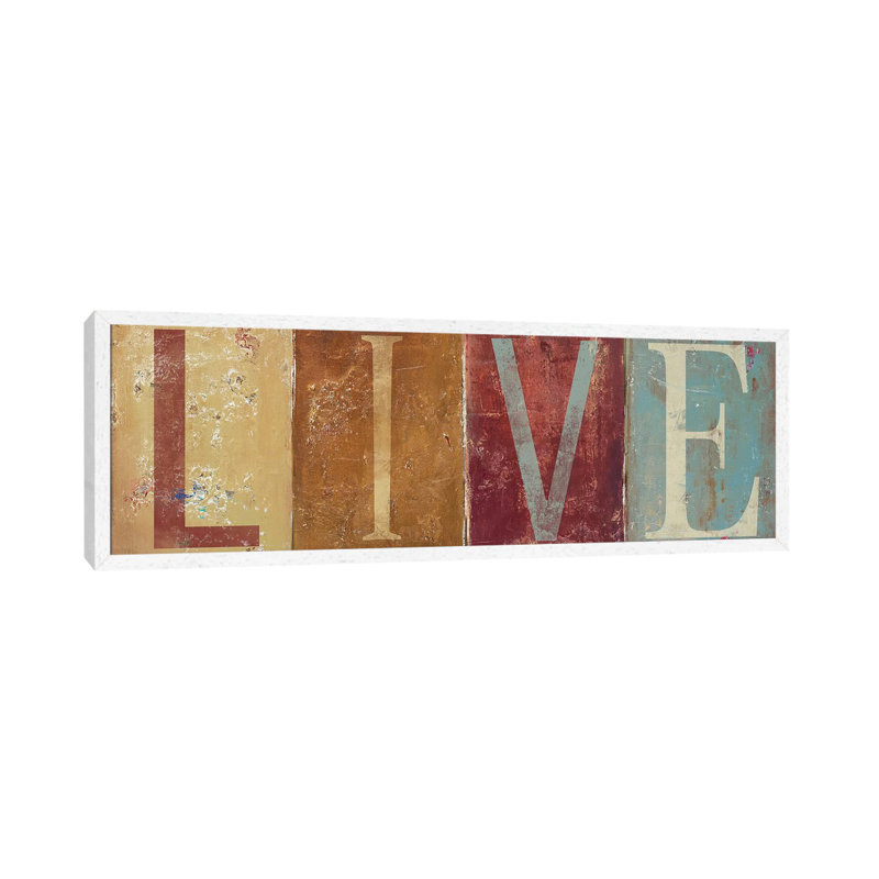 Live by Patricia Pinto - Panoramic Print on Canvas, White Framed, 152.4 cm H x 50.8 cm W