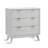 32" High Faux Marble Side Table with 3 Drawers & Fluted Design-1825367025