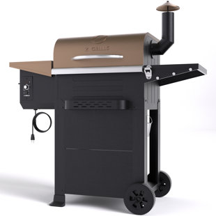 Z Grills Zpg-550b Wood Pellet Smoker Grill, Auto Temperature Control, 553 Sq in Cooking Area, 8 in 1 Grill for Outdoor BBQ, Black