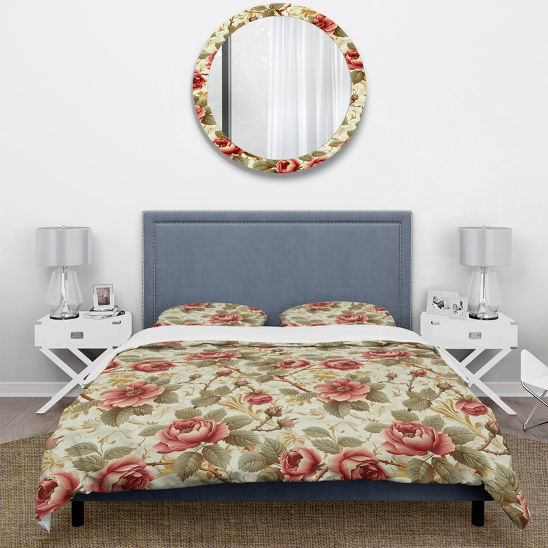 Ensemble de housse de couette Traditional, Housse de couette pour grand lit et 2 taies décor