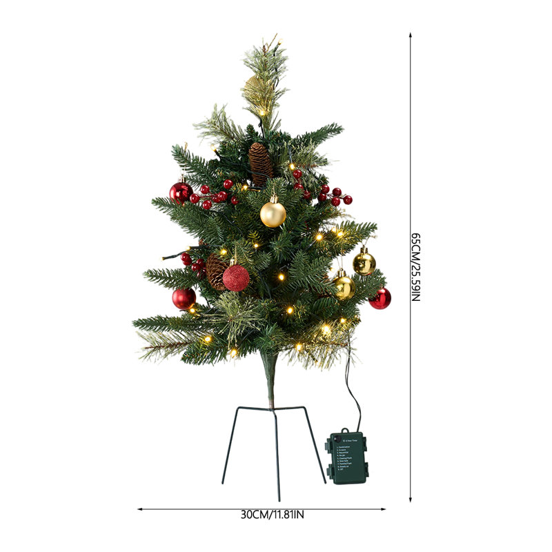2.13' H Lighted Artificial Christmas Tree