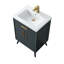 Ensemble de meuble-lavabo simple 24 po avec plateau en céramique Lalena-1821005725