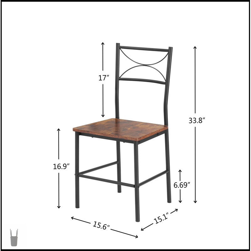 Ensemble de salle à manger 3 pièces pour cuisine rétro avec cadre en acier robuste, parfait pour les espaces compacts et l'élégance intemporelle