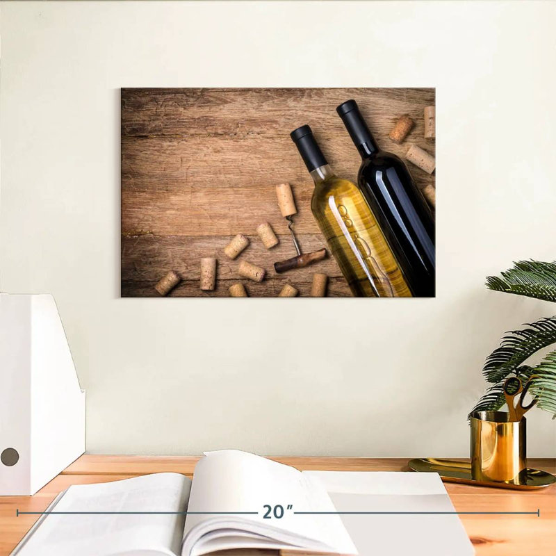 Yarlin débouillant les bouteilles de vin, H 8 po x l 12 po