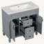 Meuble-lavabo 36 po avec lavabo supérieur, armoire de rangement moderne avec 2 portes à fermeture douce et 2 tiroirs, meuble-lavabo simple
