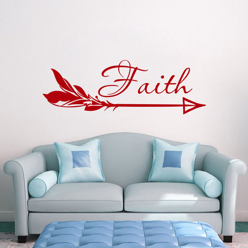 Text & Numbers Non-Wall Damaging Wall Decal, Red