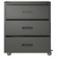 Armoire de rangement en métal robuste avec roulettes - Armoire à outils à 3 tiroirs pour solutions de rangement de garage, de bureau et de maison, noir / gris