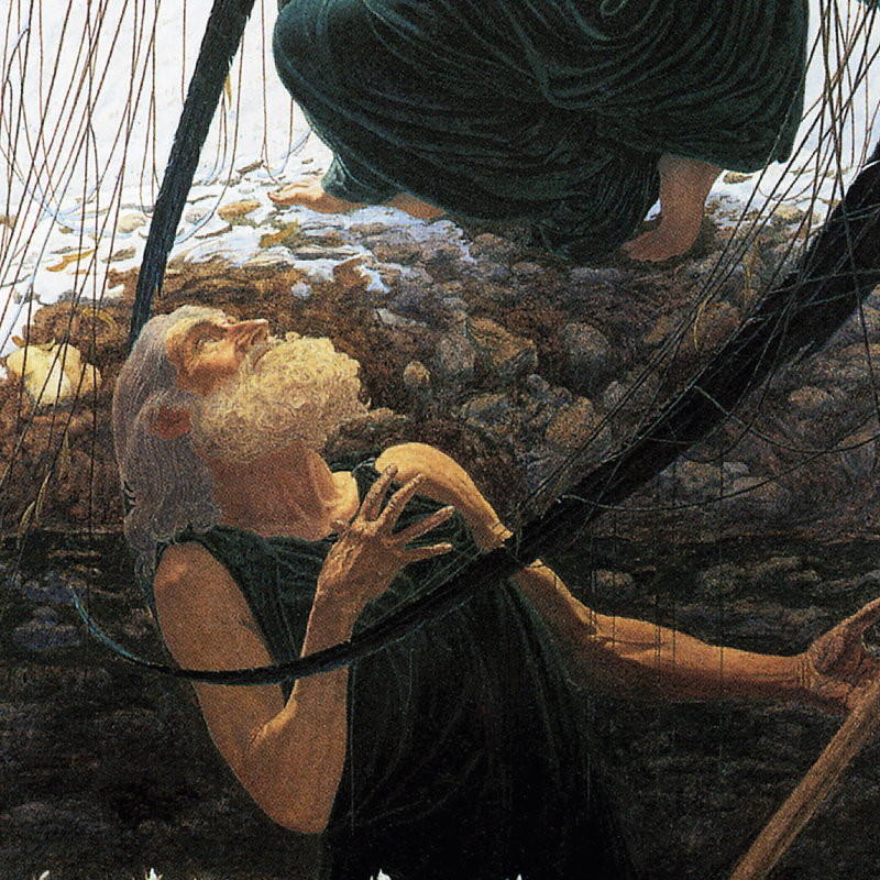 «La mort du fossoyeur, 1895», reproduction sur toile encadrée, H 39,25 po x l 30,25 po x P 1,875 po