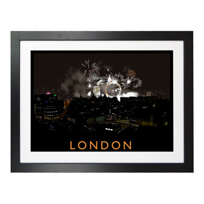 London Fireworks 1 Piece Wall Art