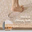 Tapis de bain long 48 x 24 pouces, antidérapant, lavable, doux et absorbant, beige-464034301