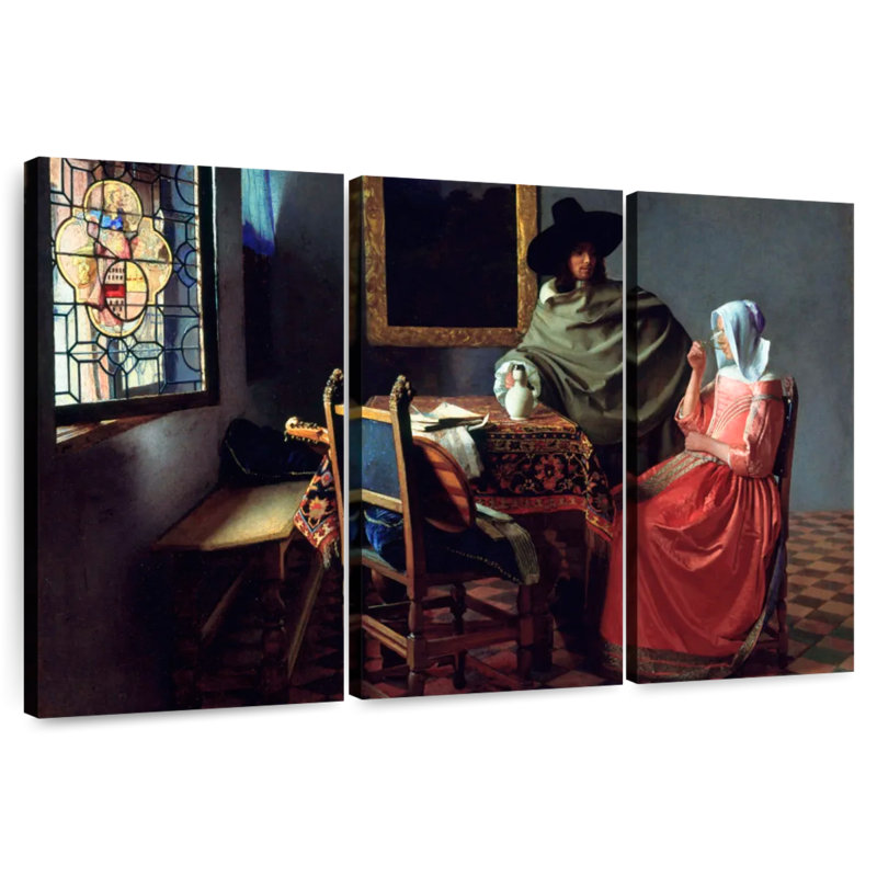 Le verre de vin - 1661, H 42 po x l 65 po