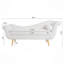 Chaise longue avec accoudoirs à volutes-1101327822