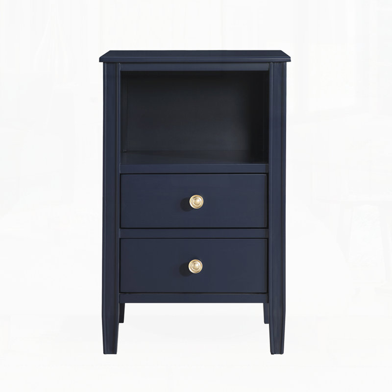 Table de chevet moderne pour chambre à coucher, Bleu très foncé