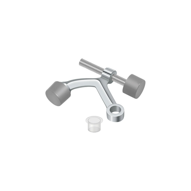 Door Stop, Polished Chrome